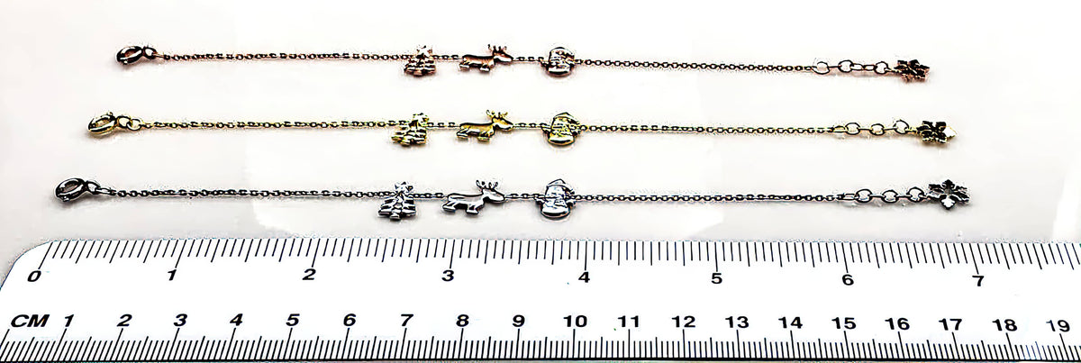 Christmas Charm Bracelet 925 Sterling Silver (4784757211230)