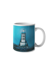 White Ceramic Mug Angels Gate Lighthouse 110z or 15oz Mug (3080965685348)