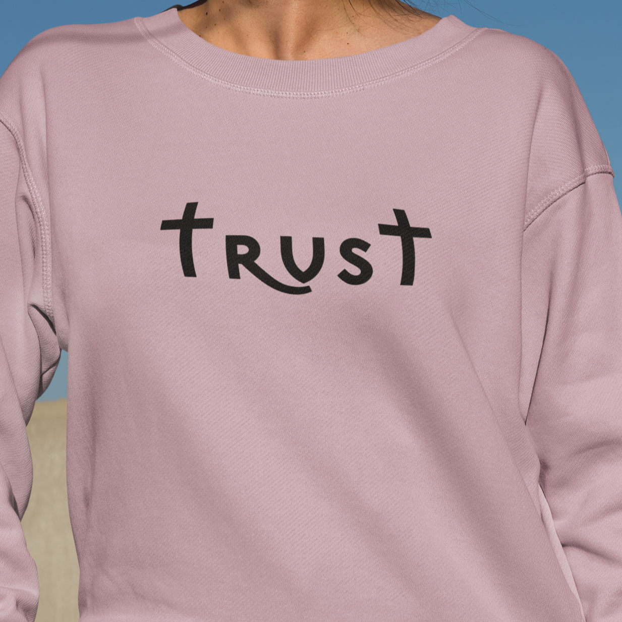 Heavy Blend™ Crewneck Sweatshirt "Trust" black font (4757053472862)