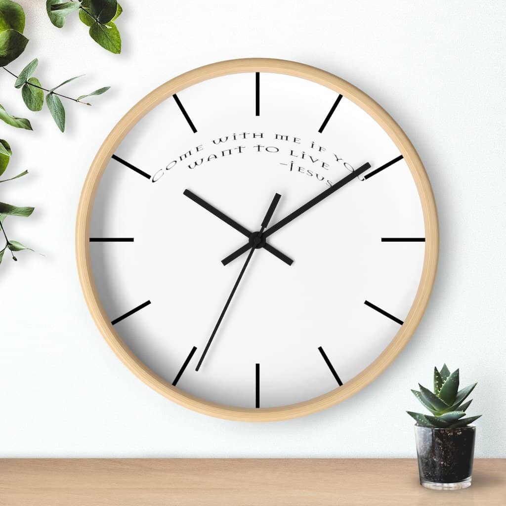 Wall Clock &quot;Come with Me&quot; (6096243392704)