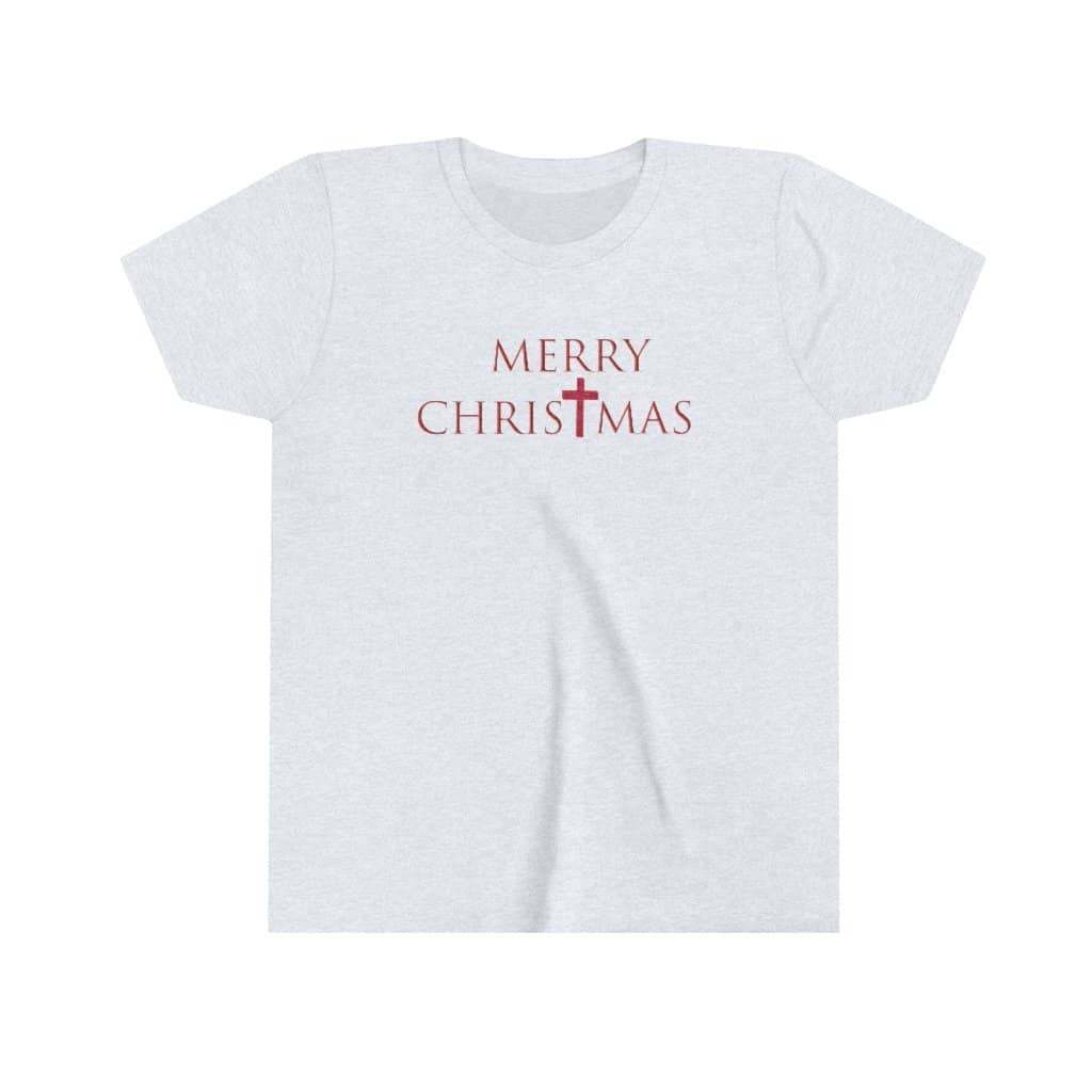 Bella &amp; Canvas Youth Short Sleeve Tee &quot;Merry Christmas&quot; swift