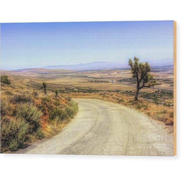 Wood Print Downhill Desert Road 10.000 x 6.625 Wood Print (2312732737636)