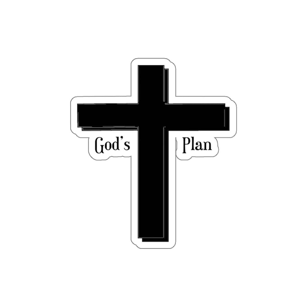 Kiss-Cut Stickers "God's Plan" Transparent or White Background in 4 Sizes (3475846234212)