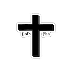Kiss-Cut Stickers "God's Plan" Transparent or White Background in 4 Sizes (3475846234212)