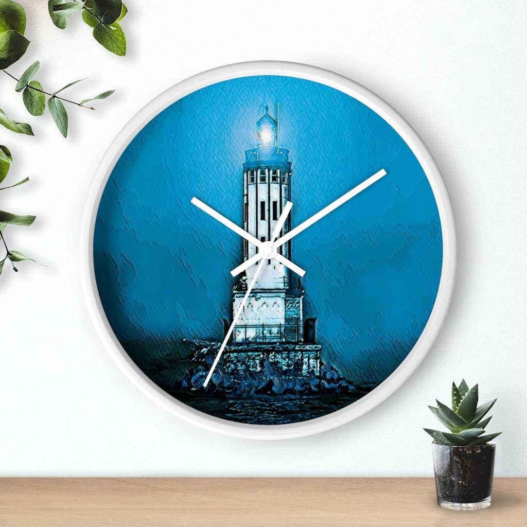 Wall clock Angels Gate Lighthouse (3083148034148)