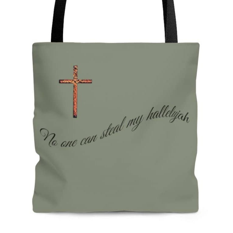 AOP Tote Bag "No one can Steal my Hallelujah" in 3 Sizes (3958264922206)