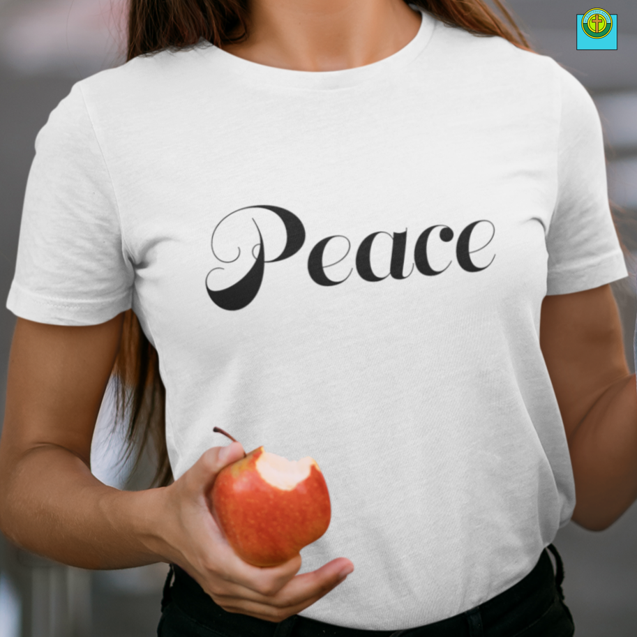 Bella &amp; Canvas Short Sleeve Tee &quot;Peace&quot; black font