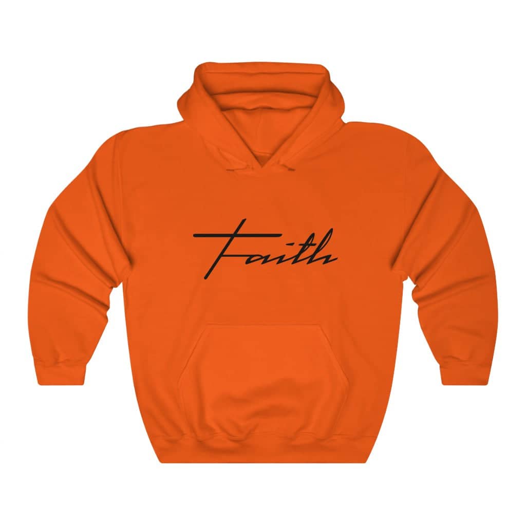 Heavy Blend Hoodie Sweatshirt "Faith Cross"