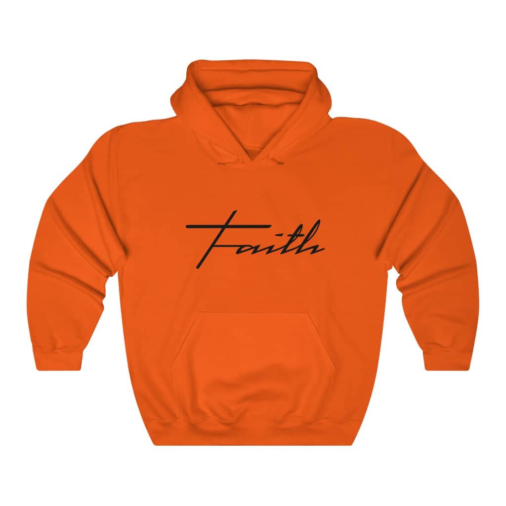 Heavy Blend Hoodie Sweatshirt &quot;Faith Cross&quot;