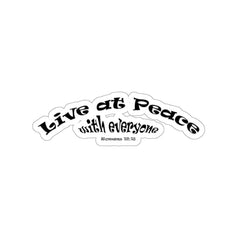 Kiss-Cut Stickers "Live in Peace" in 4 Sizes Free Shipping (4424595800158)