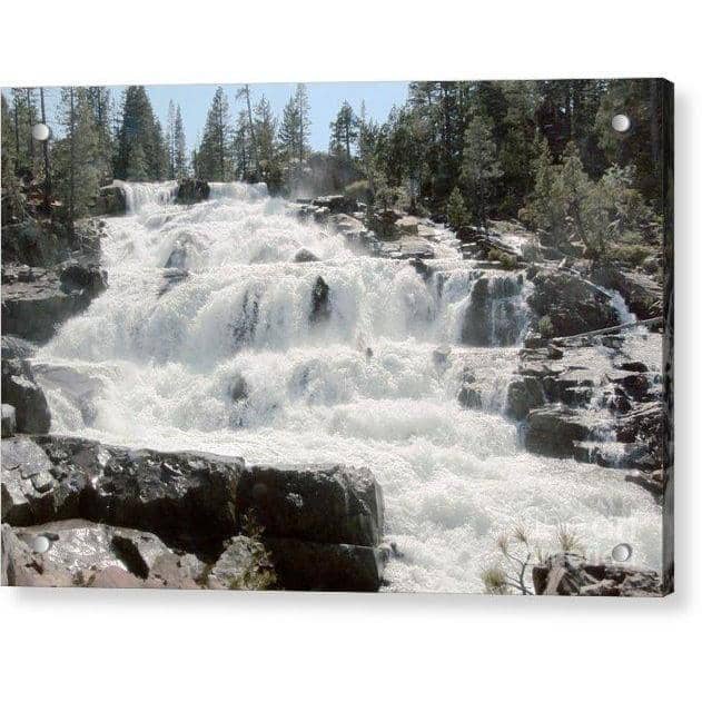 Acrylic Print Glen Alpine Falls White Water 10.000 x 6.625 / Aluminum Mounting Posts Acrylic Print (2918599262308)