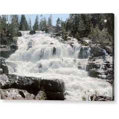 Acrylic Print Glen Alpine Falls White Water 10.000 x 6.625 / Aluminum Mounting Posts Acrylic Print (2918599262308)