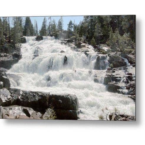 Metal Print Glen Alpine Falls White Water 10.000 x 6.625 Metal Print (2918600245348)