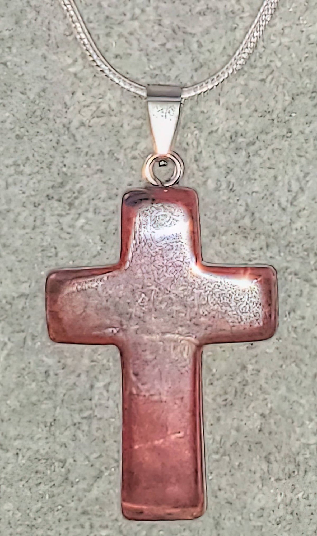 Red Jasper Cross Necklace 1.6 inch Cross Charm