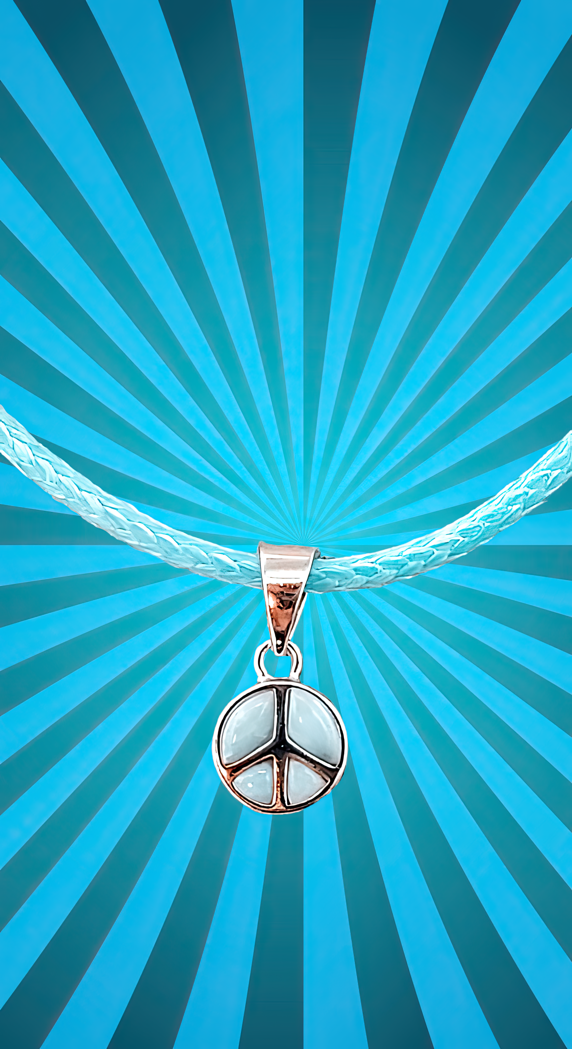 Larimar Peace Sign