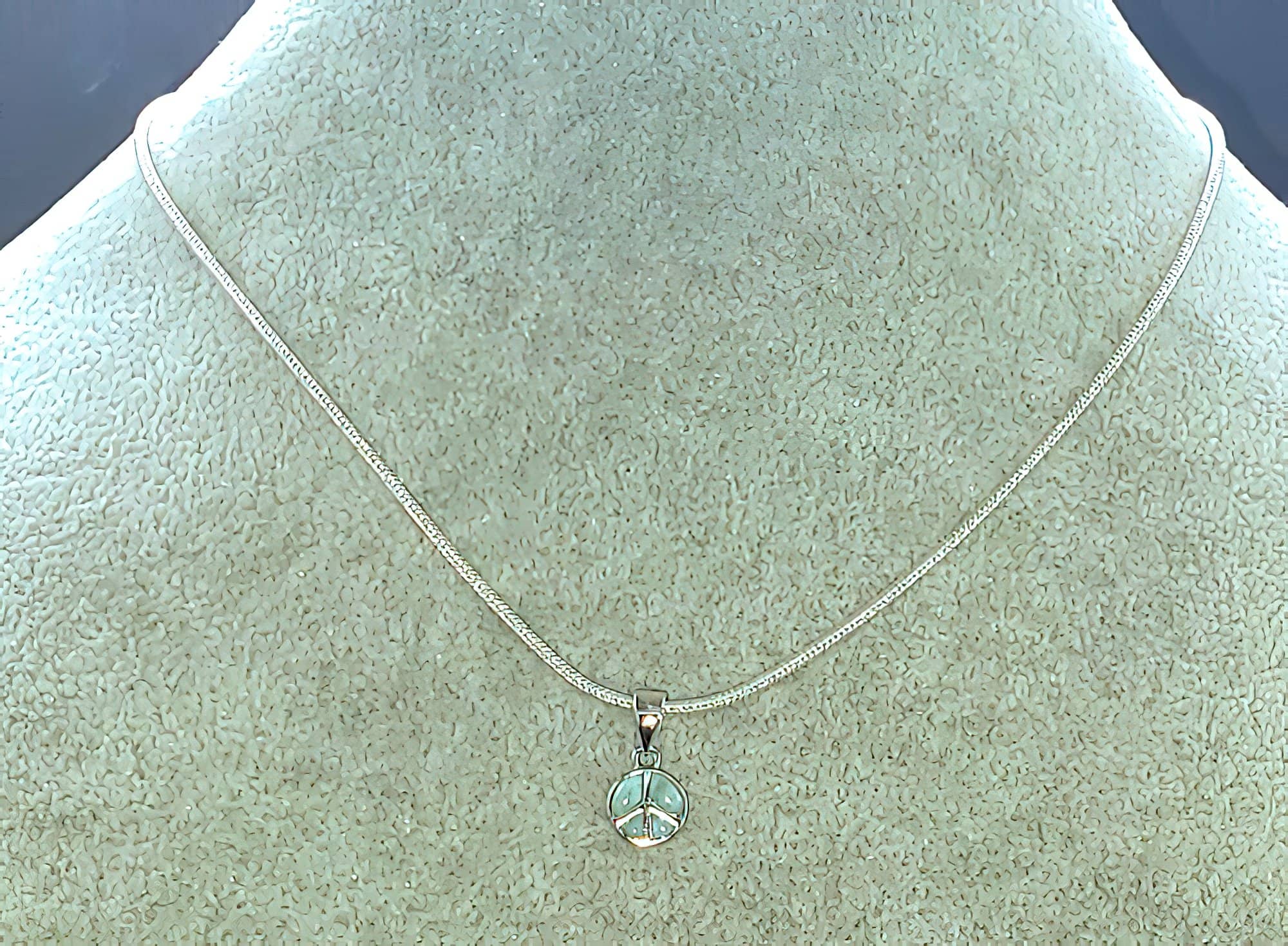 Larimar Peace Sign