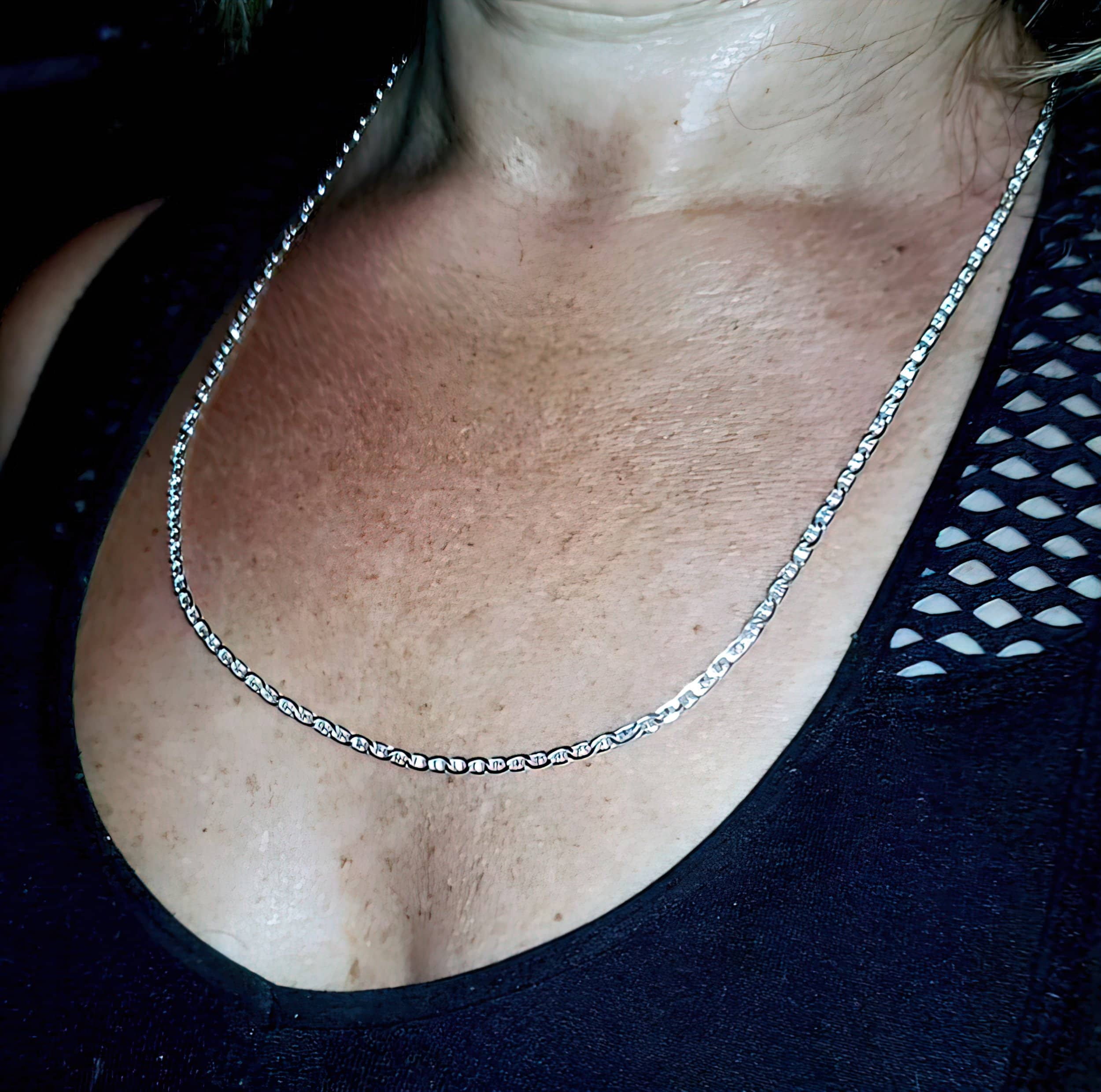 Italian Made Mariner Link Chain 080-3.0MM  .925 SOLID Sterling Silver Necklace