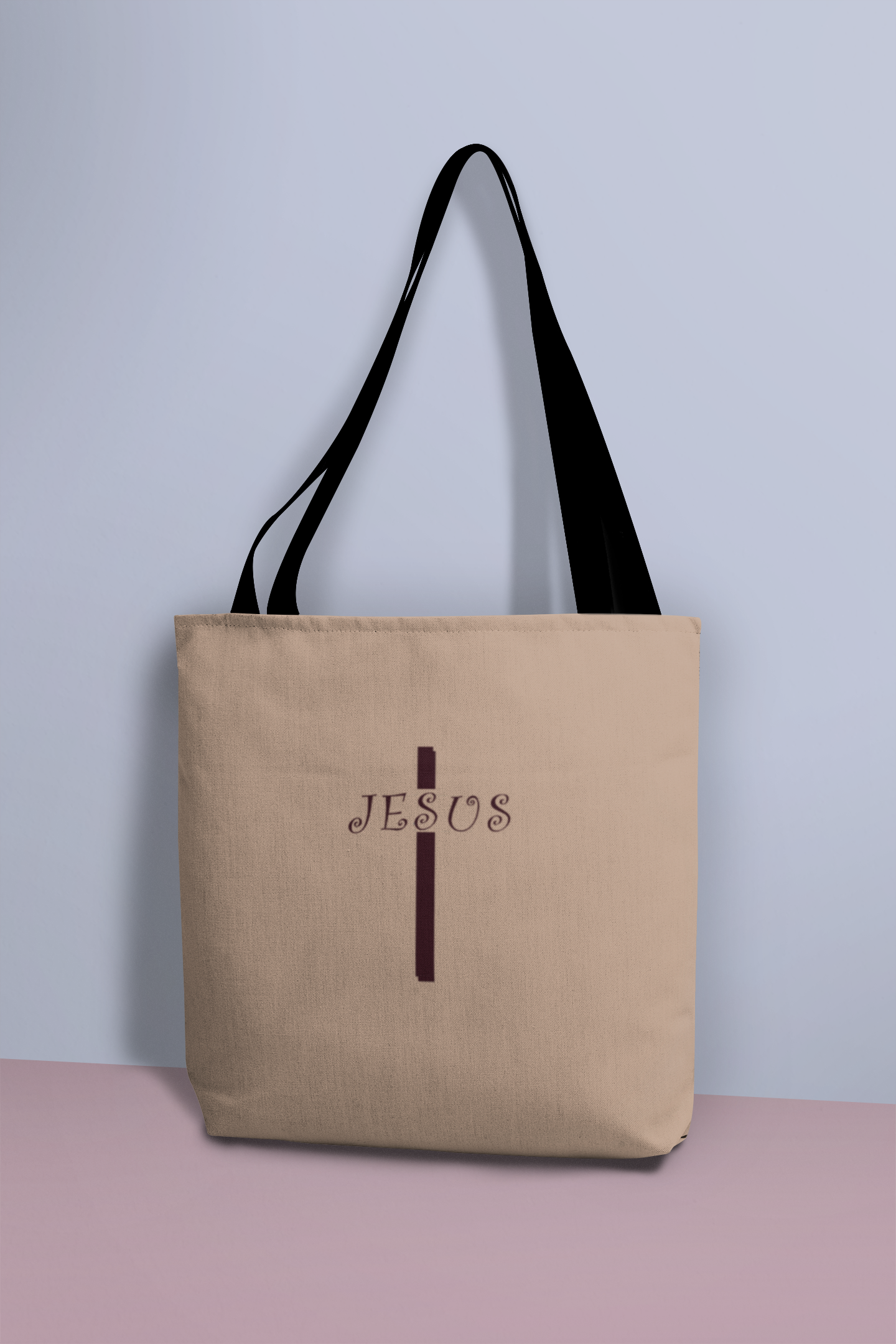 AOP Tote Bag Jesus Cross in 3 Sizes