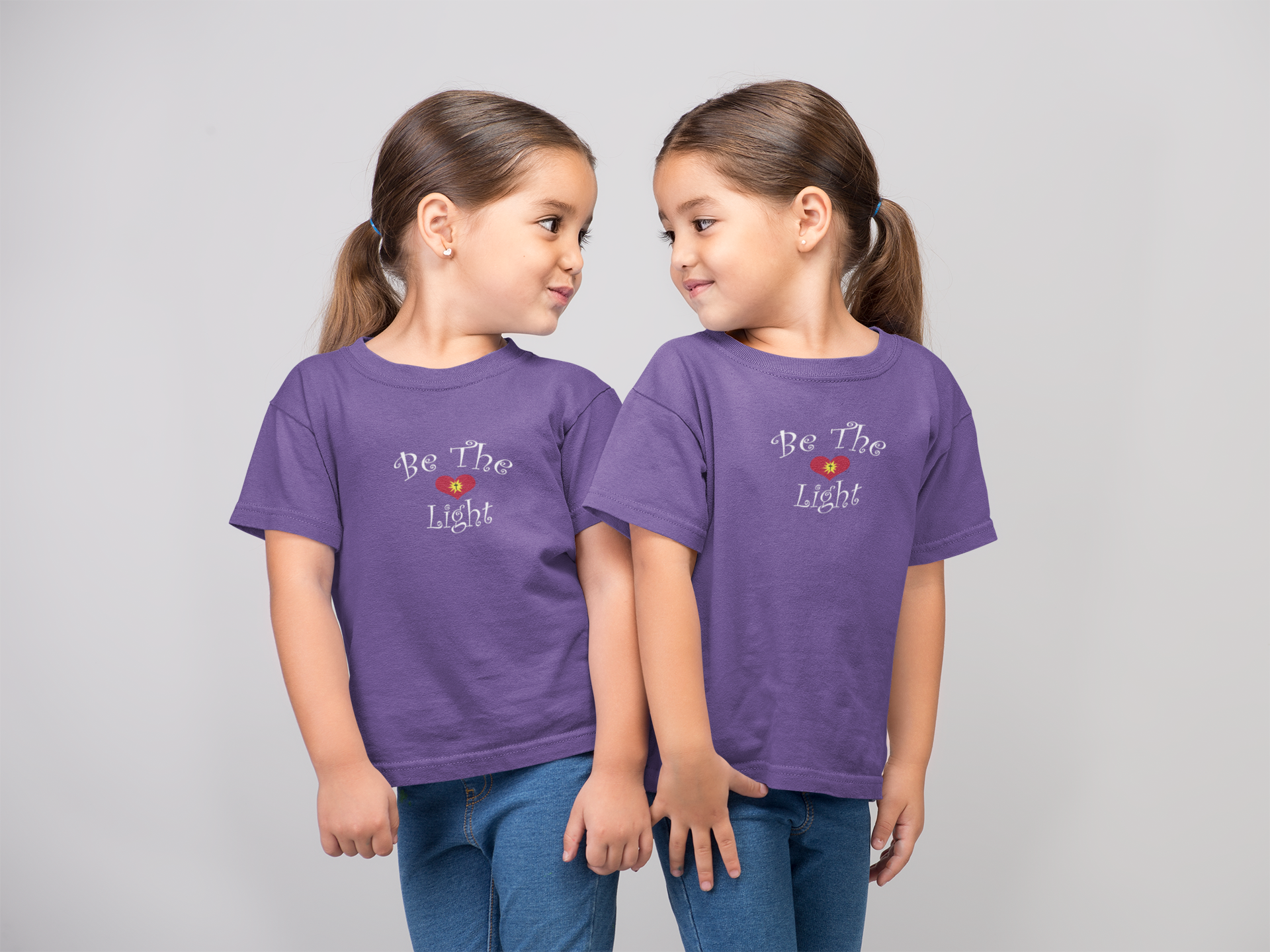 Girls Princess Tee "Be the Light" in 6 Colors and 5 Sizes (4334464565342)