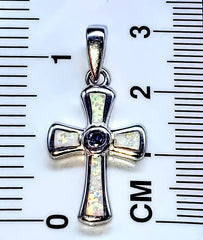 White Opal Cross 
