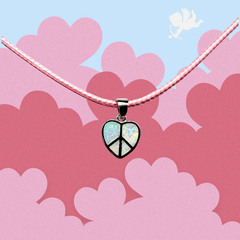 White Opal Heart 