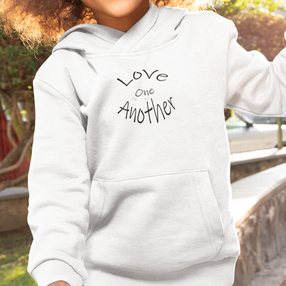 Youth Heavy Blend Hooded Sweatshirt "Love One Another" (6120482668736)