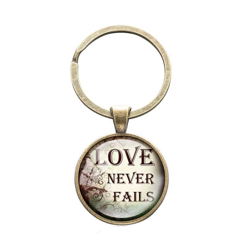 Bible Quote Keyrings with 4 Different Quotes-Free Shipping From the USA (3931781070942)