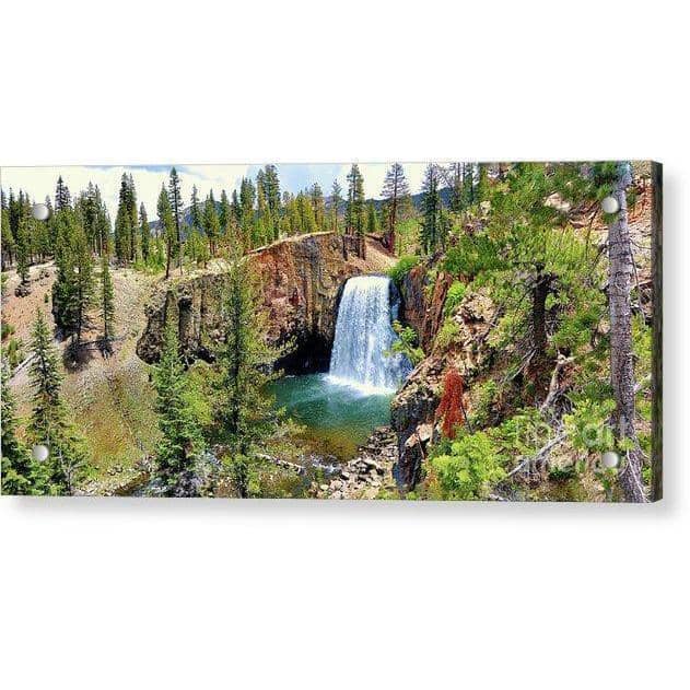 Acrylic Print Rainbow Falls Panoramic 14.000 x 6.250 / Aluminum Mounting Posts Acrylic Print (2243574202468)