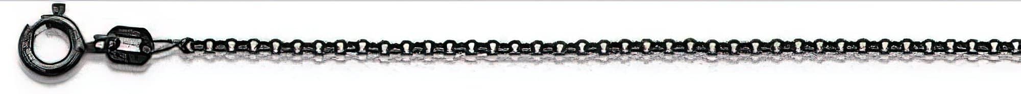 Black Rhodium Plated  Rolo or Rope or Snake Chains 16"-20"