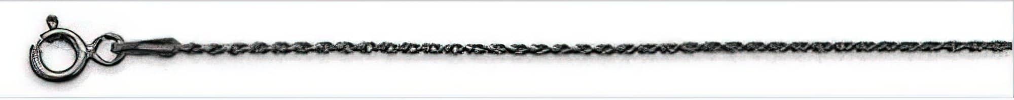 Black Rhodium Plated  Rolo or Rope or Snake Chains 16"-20"