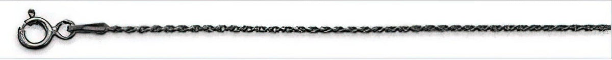 Black Rhodium Plated  Rolo or Rope or Snake Chains 16&quot;-20&quot;