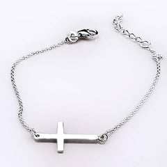 Sideways Cross Bracelet