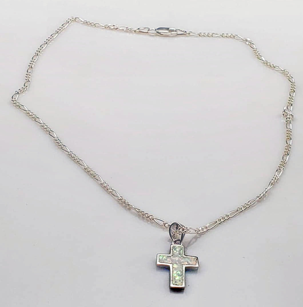 White Opal Cross