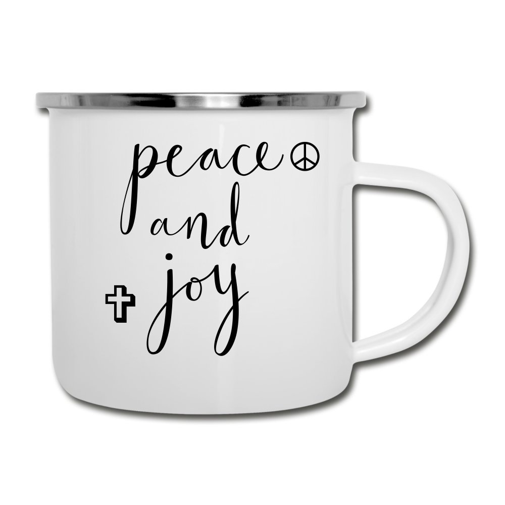 Camper Mug &quot;Peace and Joy&quot; - white