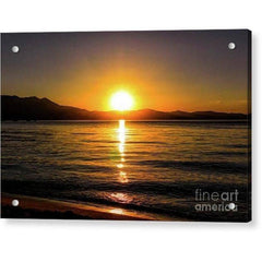 Acrylic Print Sunset Lake 1 10.000 x 6.625 / Aluminum Mounting Posts Acrylic Print (2918580846692)