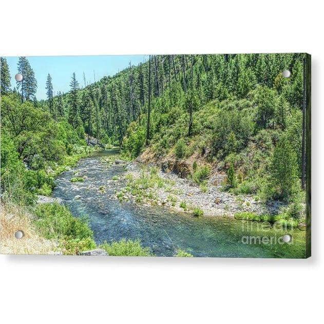 Acrylic Print The American River 12.000 x 6.875 / Aluminum Mounting Posts Acrylic Print (2241773961316)