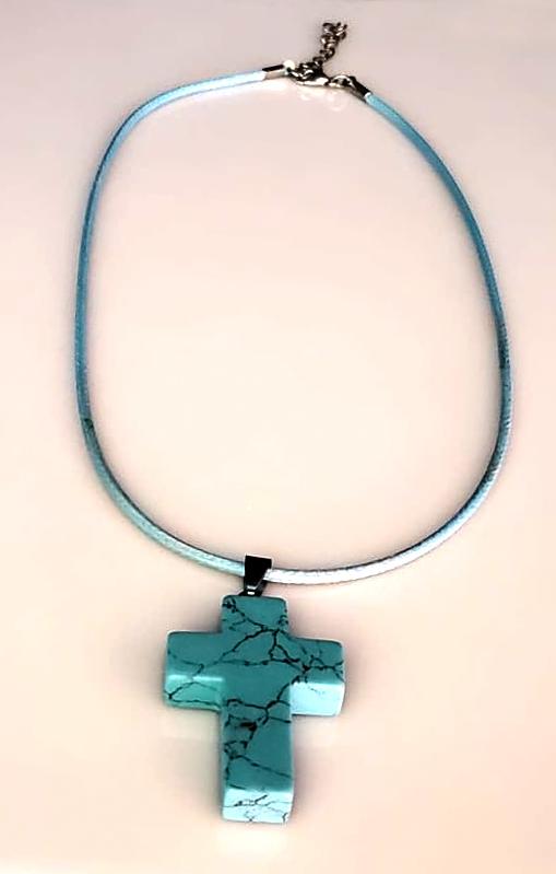 Gemstone Cross Rope Chain Necklaces in 15 Variations Free Shipping from the USA (3932911927390)
