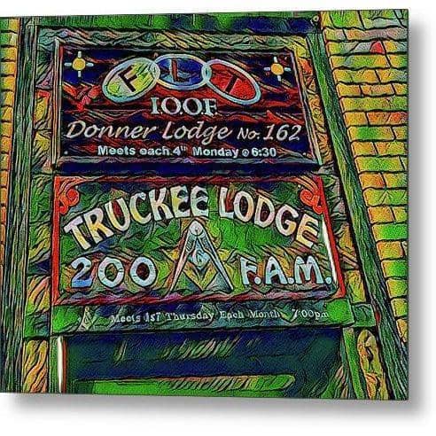 Metal Print Truckee Masonic Lodge Green Theme) 10.000 x 8.125 Metal Print (2230412279908)