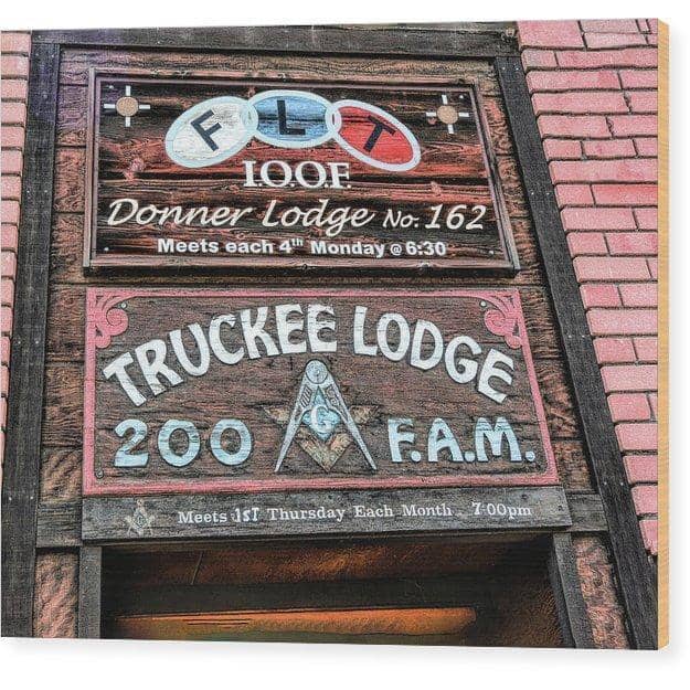 Wood Print Truckee Masonic Lodge 10.000 x 8.125 Wood Print (2241442152548)